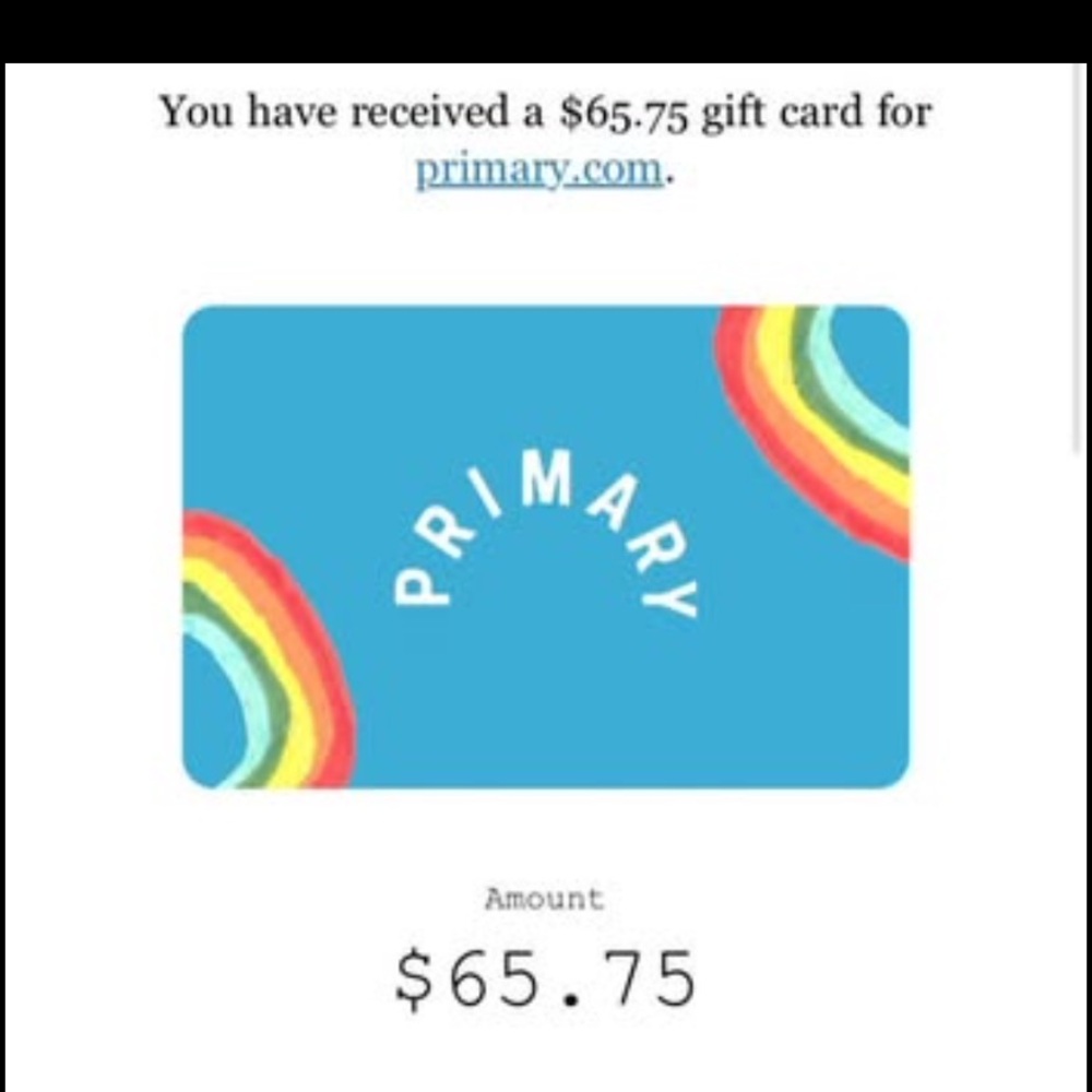 Primary Gift Card